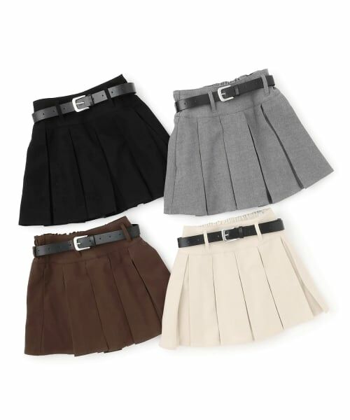 Lovetoxic / ラブトキシック ショート・ハーフ・半端丈パンツ | 【起毛】ベルトつきプリーツスカート | 詳細10