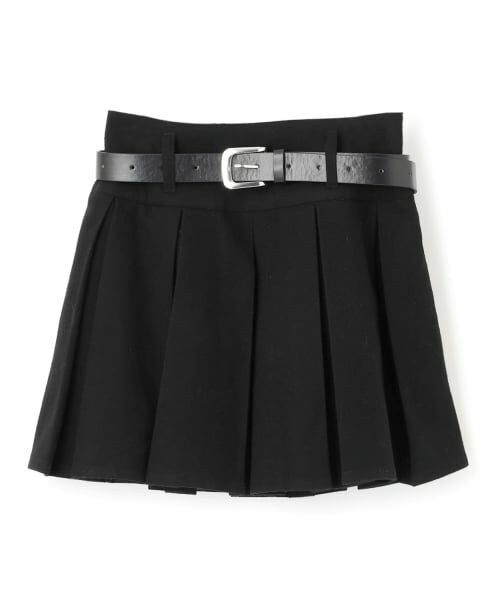 Lovetoxic / ラブトキシック ショート・ハーフ・半端丈パンツ | 【起毛】ベルトつきプリーツスカート | 詳細12