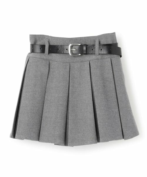 Lovetoxic / ラブトキシック ショート・ハーフ・半端丈パンツ | 【起毛】ベルトつきプリーツスカート | 詳細13