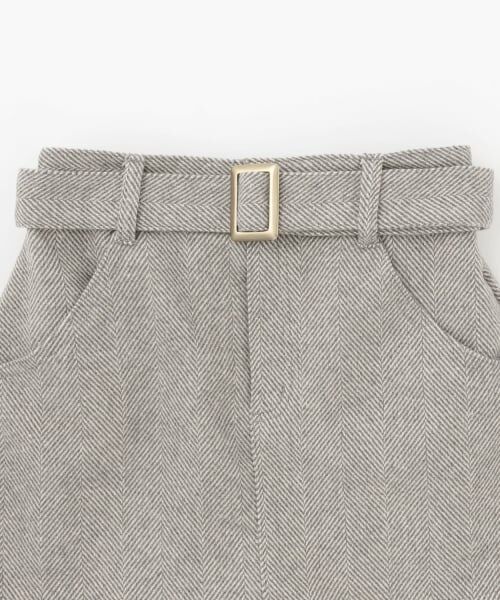 Lovetoxic / ラブトキシック ショート・ハーフ・半端丈パンツ | ベルトつきヘリンボ-ンペプラムスカパン | 詳細15