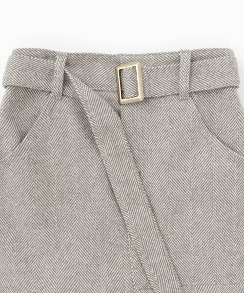 Lovetoxic / ラブトキシック ショート・ハーフ・半端丈パンツ | ベルトつきヘリンボ-ンペプラムスカパン | 詳細16