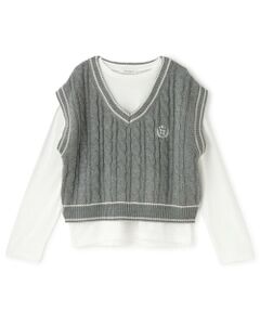 Lovetoxic / ラブトキシック ニット・セーター | 【GOODPRICE】ケーブルニットTシャツSET