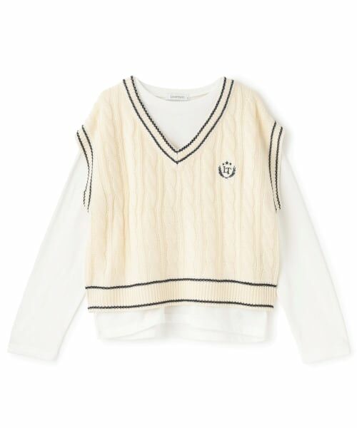 Lovetoxic / ラブトキシック ニット・セーター | 【GOODPRICE】ケーブルニットTシャツSET | 詳細4