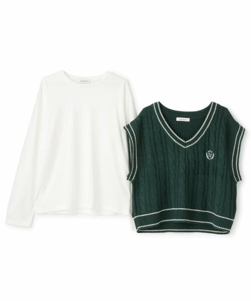 Lovetoxic / ラブトキシック ニット・セーター | 【GOODPRICE】ケーブルニットTシャツSET | 詳細9