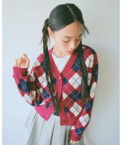 Lovetoxic / ラブトキシック カーディガン・ボレロ | アーガイルニットTシャツSET