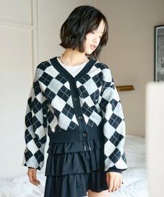 Lovetoxic / ラブトキシック カーディガン・ボレロ | アーガイルニットTシャツSET
