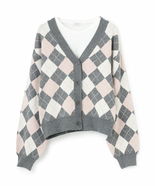 Lovetoxic / ラブトキシック カーディガン・ボレロ | アーガイルニットTシャツSET | 詳細10