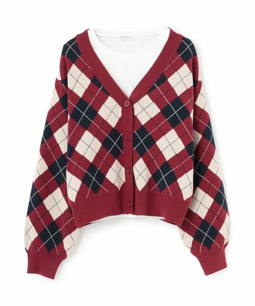 Lovetoxic / ラブトキシック カーディガン・ボレロ | アーガイルニットTシャツSET | 詳細13