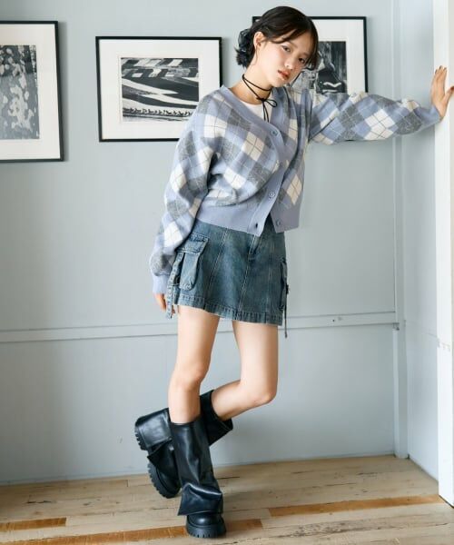 Lovetoxic / ラブトキシック カーディガン・ボレロ | アーガイルニットTシャツSET | 詳細2