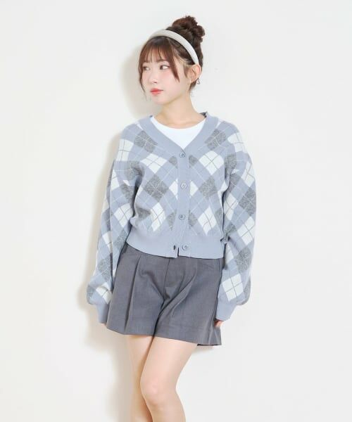 Lovetoxic / ラブトキシック カーディガン・ボレロ | アーガイルニットTシャツSET | 詳細5