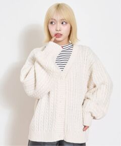 Lovetoxic / ラブトキシック カーディガン・ボレロ | 【GOODPRICE】ケーブルニットカーディガン