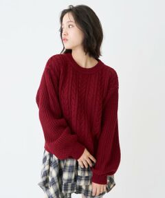 Lovetoxic / ラブトキシック ニット・セーター | 【GOODPRICE】ケーブルニットプルオーバー