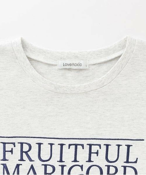 Lovetoxic / ラブトキシック Tシャツ | 【GOODPRICE】【綿100％】3段ロゴ刺しゅうTシャツ | 詳細2