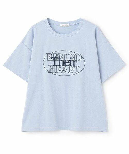 Lovetoxic / ラブトキシック Tシャツ | 【GOODPRICE】【綿100％】サークルロゴ刺しゅうTシャツ（サックス）