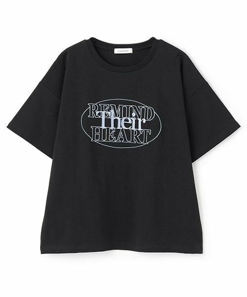 Lovetoxic / ラブトキシック Tシャツ | 【GOODPRICE】【綿100％】サークルロゴ刺しゅうTシャツ（黒）