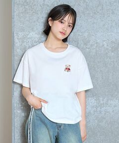 【GOODPRICE】【綿100％】ベアー刺しゅうTシャツ