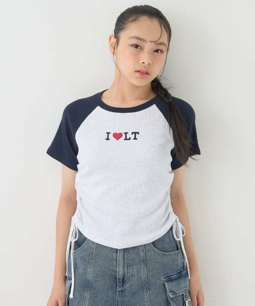 Lovetoxic / ラブトキシック Tシャツ | 【吸水速乾/さらさら】ILoveドロストT（紺）