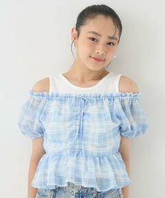 Lovetoxic / ラブトキシック シャツ・ブラウス | チェックオフショルインナーセット