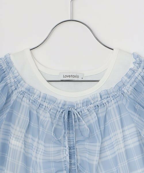 Lovetoxic / ラブトキシック シャツ・ブラウス | チェックオフショルインナーセット | 詳細3