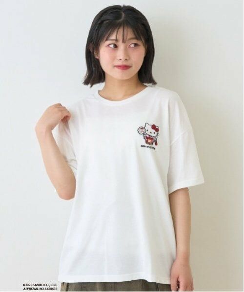 Lovetoxic / ラブトキシック Tシャツ | 【ハローキティ】和風Tシャツ（白）