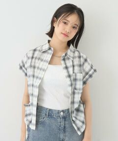 Lovetoxic / ラブトキシック シャツ・ブラウス | 【綿100％】チェックノースリーブドロストシャツ