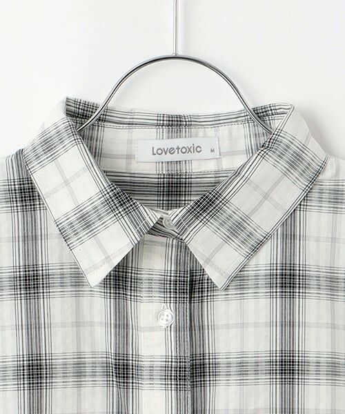 Lovetoxic / ラブトキシック シャツ・ブラウス | 【綿100％】チェックノースリーブドロストシャツ | 詳細3