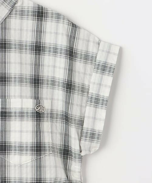 Lovetoxic / ラブトキシック シャツ・ブラウス | 【綿100％】チェックノースリーブドロストシャツ | 詳細4