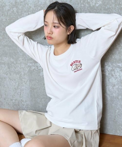 Lovetoxic / ラブトキシック Tシャツ | 【GOODPRICE】2キャラ長袖Tシャツ（オフ ホワイト）
