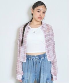 Lovetoxic / ラブトキシック シャツ・ブラウス | インナーつきシアーチェックシャツ