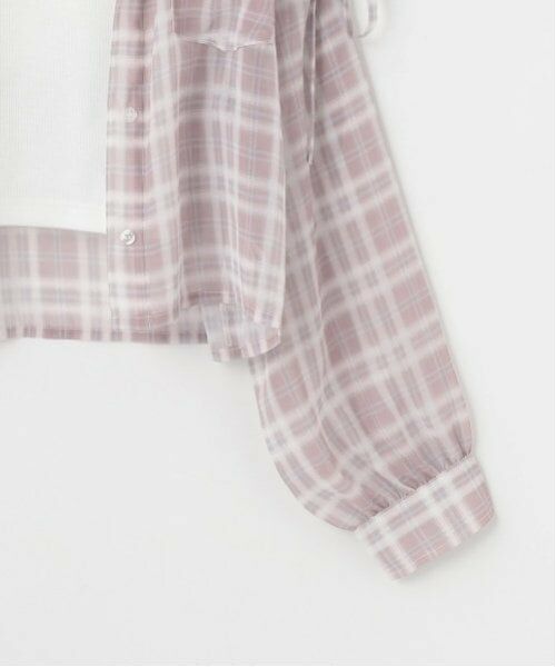 Lovetoxic / ラブトキシック シャツ・ブラウス | インナーつきシアーチェックシャツ | 詳細14