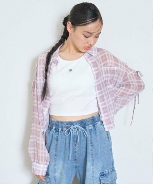 Lovetoxic / ラブトキシック シャツ・ブラウス | インナーつきシアーチェックシャツ | 詳細5