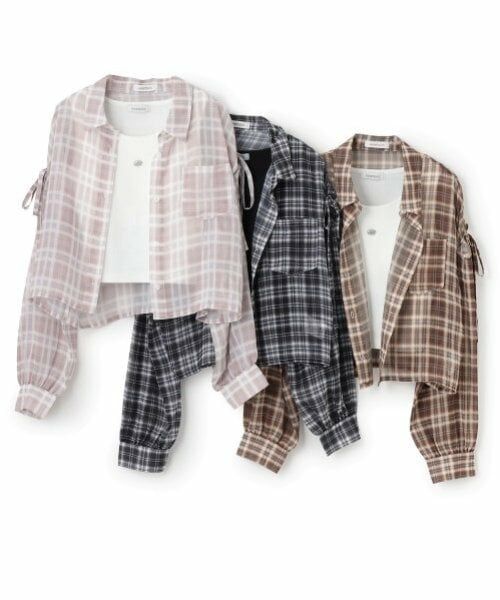 Lovetoxic / ラブトキシック シャツ・ブラウス | インナーつきシアーチェックシャツ | 詳細7