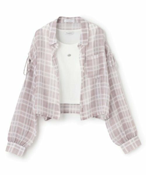 Lovetoxic / ラブトキシック シャツ・ブラウス | インナーつきシアーチェックシャツ | 詳細8
