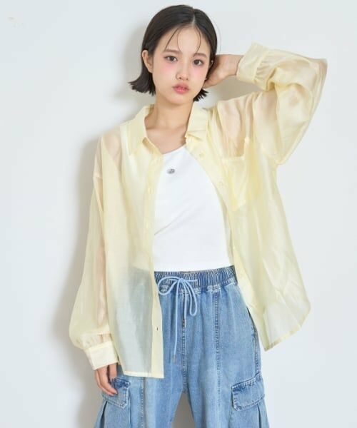 Lovetoxic / ラブトキシック シャツ・ブラウス | インナーつきシアーシャツ | 詳細4