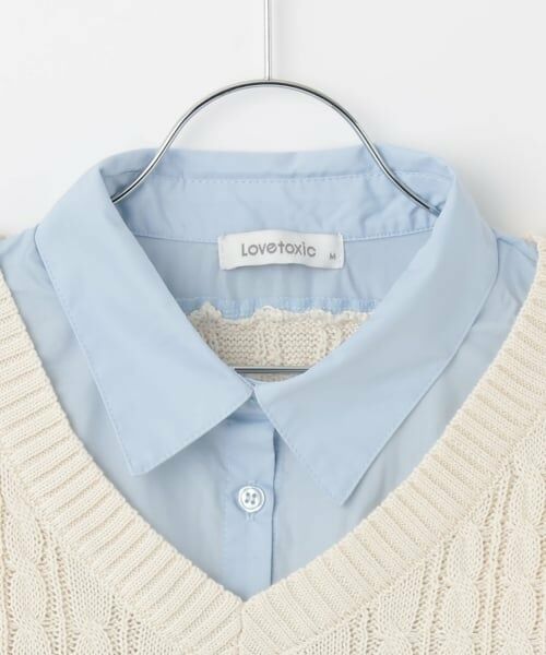 Lovetoxic / ラブトキシック シャツ・ブラウス | ニットレイヤードブラウス | 詳細10