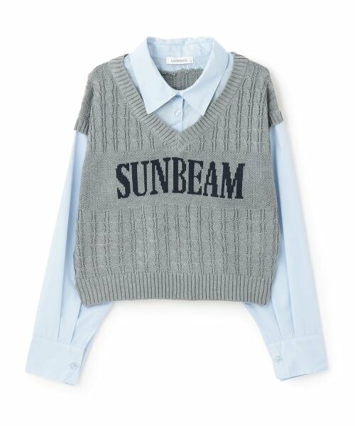 Lovetoxic / ラブトキシック シャツ・ブラウス | ニットレイヤードブラウス | 詳細8