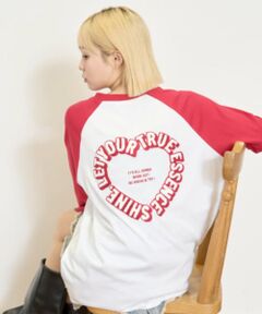 Lovetoxic / ラブトキシック Tシャツ | ハートラグランルーズ長袖Tシャツ