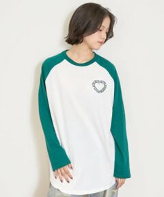 Lovetoxic / ラブトキシック Tシャツ | ハートラグランルーズ長袖Tシャツ