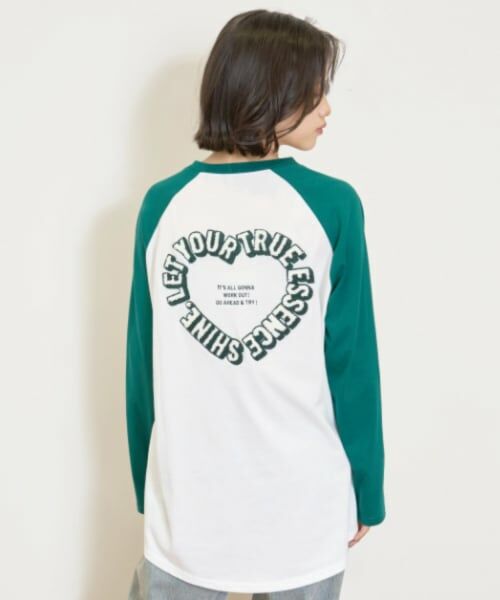 Lovetoxic / ラブトキシック Tシャツ | ハートラグランルーズ長袖Tシャツ | 詳細2