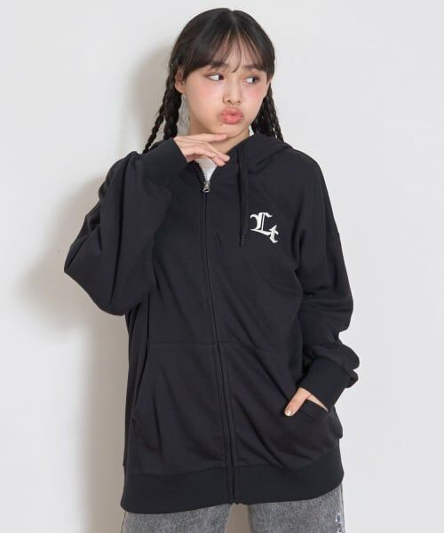 Lovetoxic / ラブトキシック パーカー | ルーズZIPパーカ（黒）