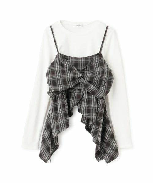 Lovetoxic / ラブトキシック キャミソール・チューブトップ | インナーツキイレヘムチェックキャミソール | 詳細4