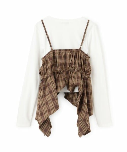 Lovetoxic / ラブトキシック キャミソール・チューブトップ | インナーツキイレヘムチェックキャミソール | 詳細5