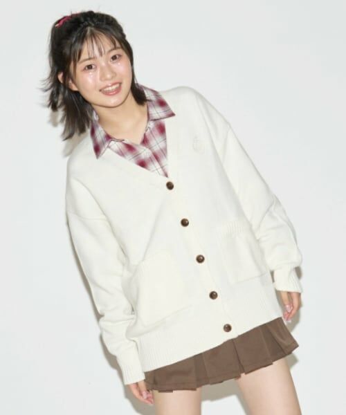 Lovetoxic / ラブトキシック カーディガン・ボレロ | 【ラブトキガールコラボ】スクールカーディガン（アイボリー）