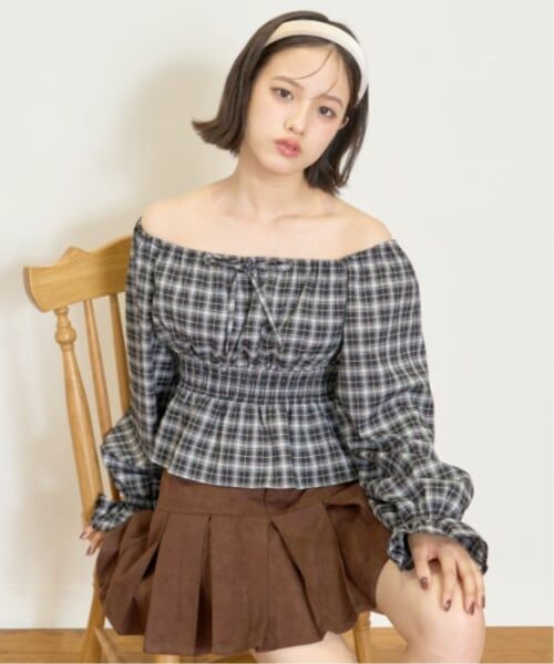 Lovetoxic / ラブトキシック シャツ・ブラウス | チェックオフショルブラウス | 詳細2