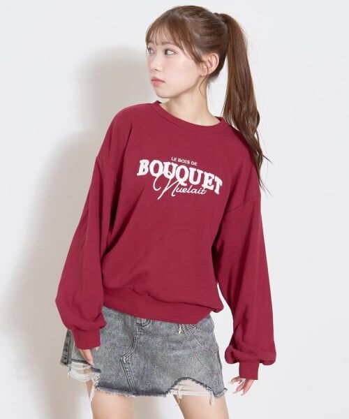 Lovetoxic / ラブトキシック スウェット | 【秒かわトップス】ロゴ刺しゅうベーシックスウェット | 詳細2