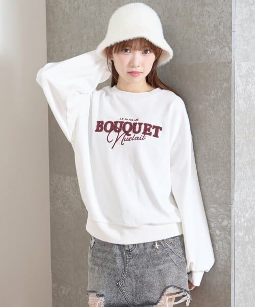 Lovetoxic / ラブトキシック スウェット | 【秒かわトップス】ロゴ刺しゅうベーシックスウェット | 詳細3