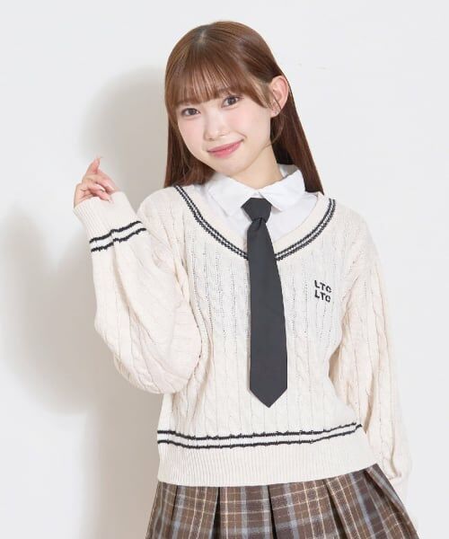 Lovetoxic / ラブトキシック ニット・セーター | 衿つきレイヤードニット | 詳細2