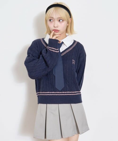 Lovetoxic / ラブトキシック ニット・セーター | 衿つきレイヤードニット | 詳細4