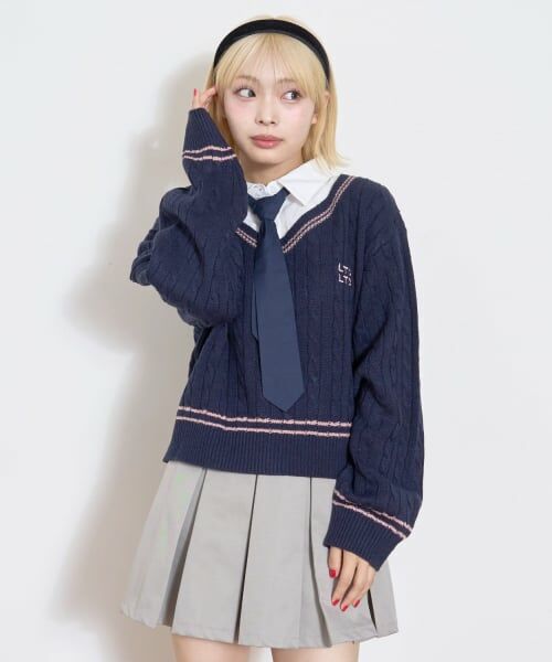 Lovetoxic / ラブトキシック ニット・セーター | 衿つきレイヤードニット | 詳細5