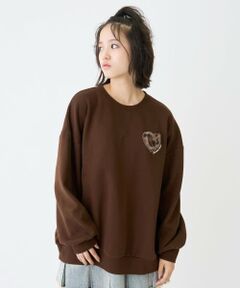 【綿100％】裏起毛アニマルルーズスウェット